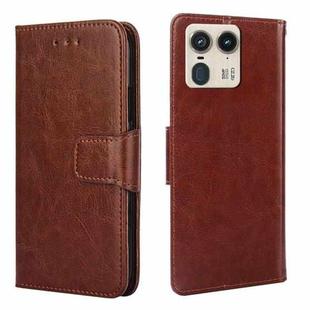 For Motorola Edge 50 Ultra Crystal Texture Leather Phone Case(Brown)