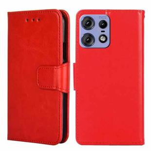 For Motorola Edge 50 Pro 5G Crystal Texture Leather Phone Case(Red)