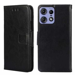 For Motorola Edge 50 Pro 5G Crystal Texture Leather Phone Case(Black)