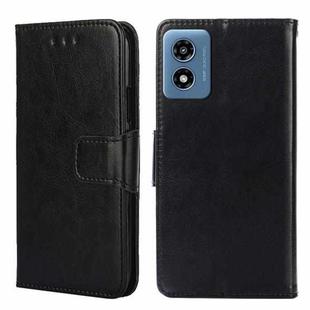 For Motorola Moto G 5G 2024 Crystal Texture Leather Phone Case(Black)