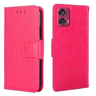 For Motorola Edge 50 Fusion 5G Crystal Texture Leather Phone Case(Rose Red)