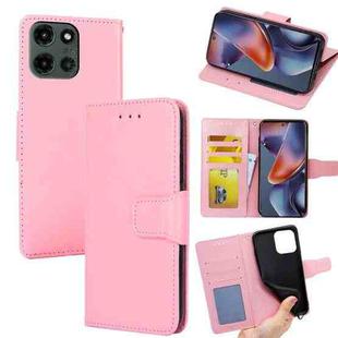 For Motorola Moto G 5G 2025 Crystal Texture Leather Phone Case(Pink)