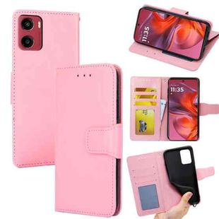 For Motorola Moto G05 Crystal Texture Leather Phone Case(Pink)