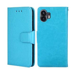 For Nothing Phone 2 Crystal Texture Leather Phone Case(Sky Blue)