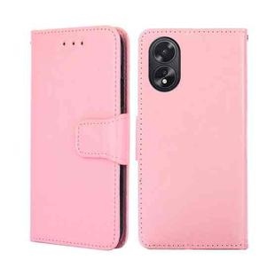For OPPO A38 4G / A18 4G Crystal Texture Leather Phone Case(Pink)