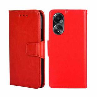 For OPPO A58 4G Crystal Texture Leather Phone Case(Red)