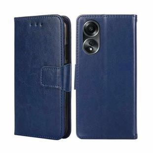 For OPPO A58 4G Crystal Texture Leather Phone Case(Royal Blue)