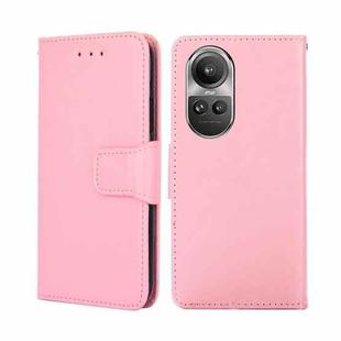 For OPPO Reno10 5G / Pro 5G Global Crystal Texture Leather Phone Case(Pink)