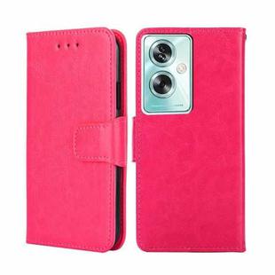 For OPPO A79 5G Crystal Texture Leather Phone Case(Rose Red)