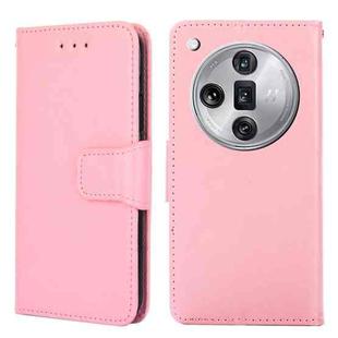 For OPPO Find X7 Ultra 5G Crystal Texture Leather Phone Case(Pink)