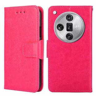 For OPPO Find X7 Ultra 5G Crystal Texture Leather Phone Case(Rose Red)