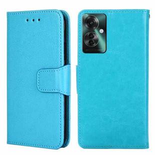 For OPPO Reno11 F 5G Crystal Texture Leather Phone Case(Sky Blue)