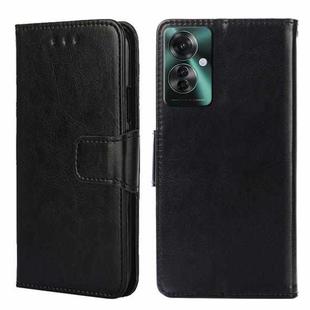 For OPPO Reno11 F 5G Crystal Texture Leather Phone Case(Black)