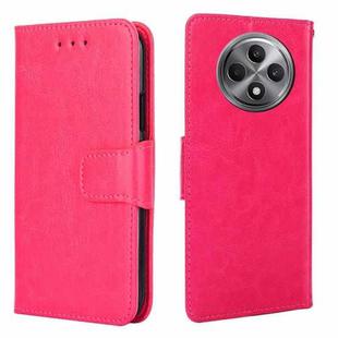 For OPPO Reno12 F 5G Crystal Texture Leather Phone Case(Rose Red)