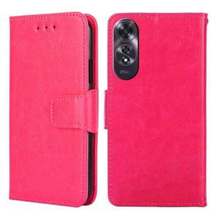 For OPPO A60 4G Global Crystal Texture Leather Phone Case(Rose Red)