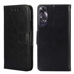 For OPPO A60 4G Global Crystal Texture Leather Phone Case(Black)