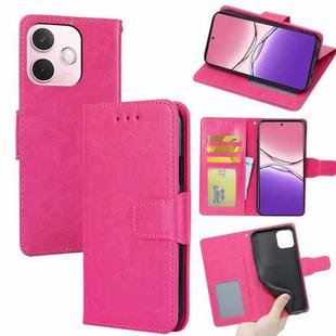 For OPPO A5 Pro 5G Global Crystal Texture Leather Phone Case(Rose Red)