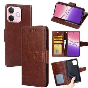 For OPPO A5 Pro 5G Global Crystal Texture Leather Phone Case(Brown)
