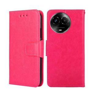 For Realme 11 5G Global Crystal Texture Leather Phone Case(Rose Red)