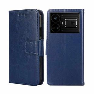 For Realme GT5 / GT5 240W Crystal Texture Leather Phone Case(Royal Blue)