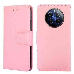 For Realme 12 Pro 5G Crystal Texture Leather Phone Case(Pink)