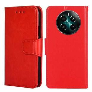 For Realme 12+ 5G Crystal Texture Leather Phone Case(Red)