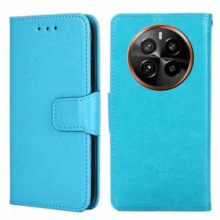 For Realme GT5 Pro 5G Crystal Texture Leather Phone Case(Sky Blue)