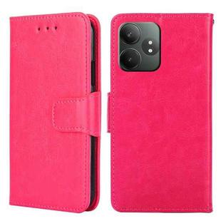 For Realme GT Neo6 SE Crystal Texture Leather Phone Case(Rose Red)