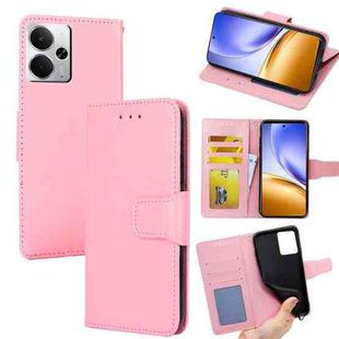For Realme 14 5G Global Crystal Texture Leather Phone Case(Pink)