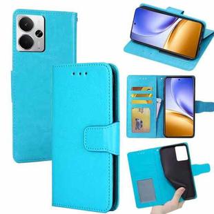 For Realme 14 5G Global Crystal Texture Leather Phone Case(Sky Blue)