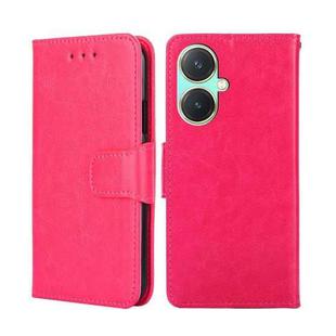 For vivo Y27 4G Crystal Texture Leather Phone Case(Rose Red)