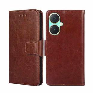 For vivo Y27 4G Crystal Texture Leather Phone Case(Brown)