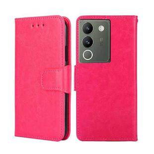 For vivo V29e 5G Crystal Texture Leather Phone Case(Rose Red)