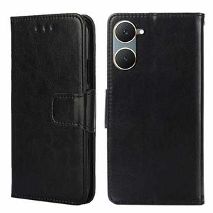 For vivo Y03 4G Crystal Texture Leather Phone Case(Black)