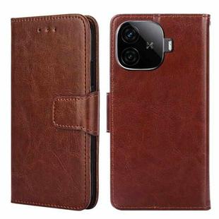 For vivo iQOO Z9 Turbo Crystal Texture Leather Phone Case(Brown)