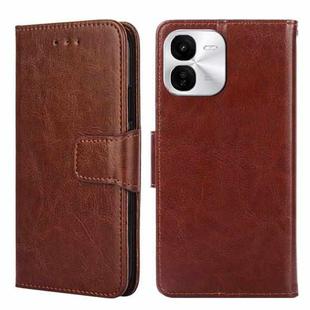 For vivo iQOO Z9x 5G Crystal Texture Leather Phone Case(Brown)