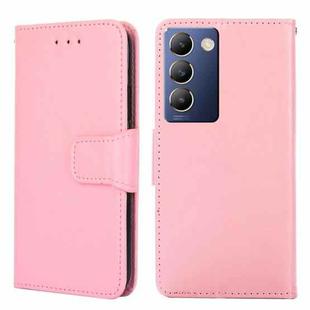 For vivo Y100 5G IDN Crystal Texture Leather Phone Case(Pink)