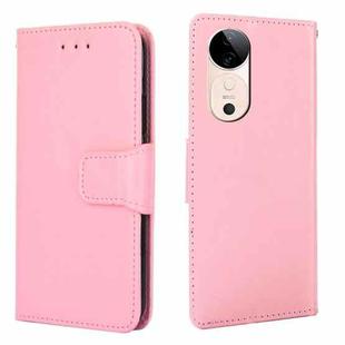 For vivo S19 Crystal Texture Leather Phone Case(Pink)