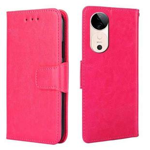 For vivo S19 Crystal Texture Leather Phone Case(Rose Red)