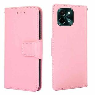 For vivo Y28 4G Crystal Texture Leather Phone Case(Pink)