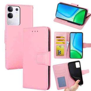 For vivo Y29 4G Global Crystal Texture Leather Phone Case(Pink)