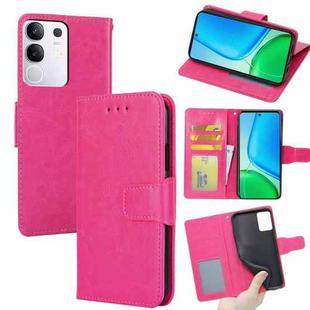 For vivo Y29 4G Global Crystal Texture Leather Phone Case(Rose Red)