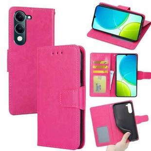 For vivo Y29s 5G / Y04 4G Crystal Texture Leather Phone Case(Rose Red)