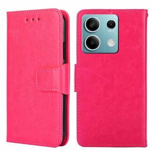 For Xiaomi Redmi Note 13 4G Crystal Texture Leather Phone Case(Rose Red)