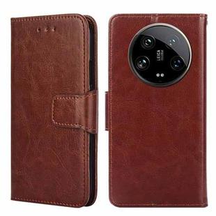 For Xiaomi 14 Ultra 5G Crystal Texture Leather Phone Case(Brown)