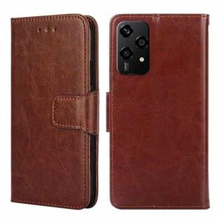 For Honor 200 Lite 5G Global Crystal Texture Leather Phone Case(Brown)