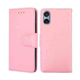 For Sony Xperia 5 V Crystal Texture Leather Phone Case(Pink)
