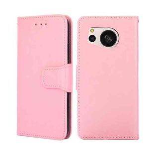 For Sharp Aquos Sense 8 Crystal Texture Leather Phone Case(Pink)