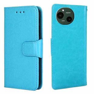 For Sharp Aquos R9 Crystal Texture Leather Phone Case(Sky Blue)