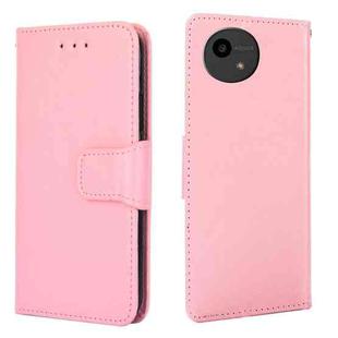 For Sharp Aquos Wish Crystal Texture Leather Phone Case(Pink)